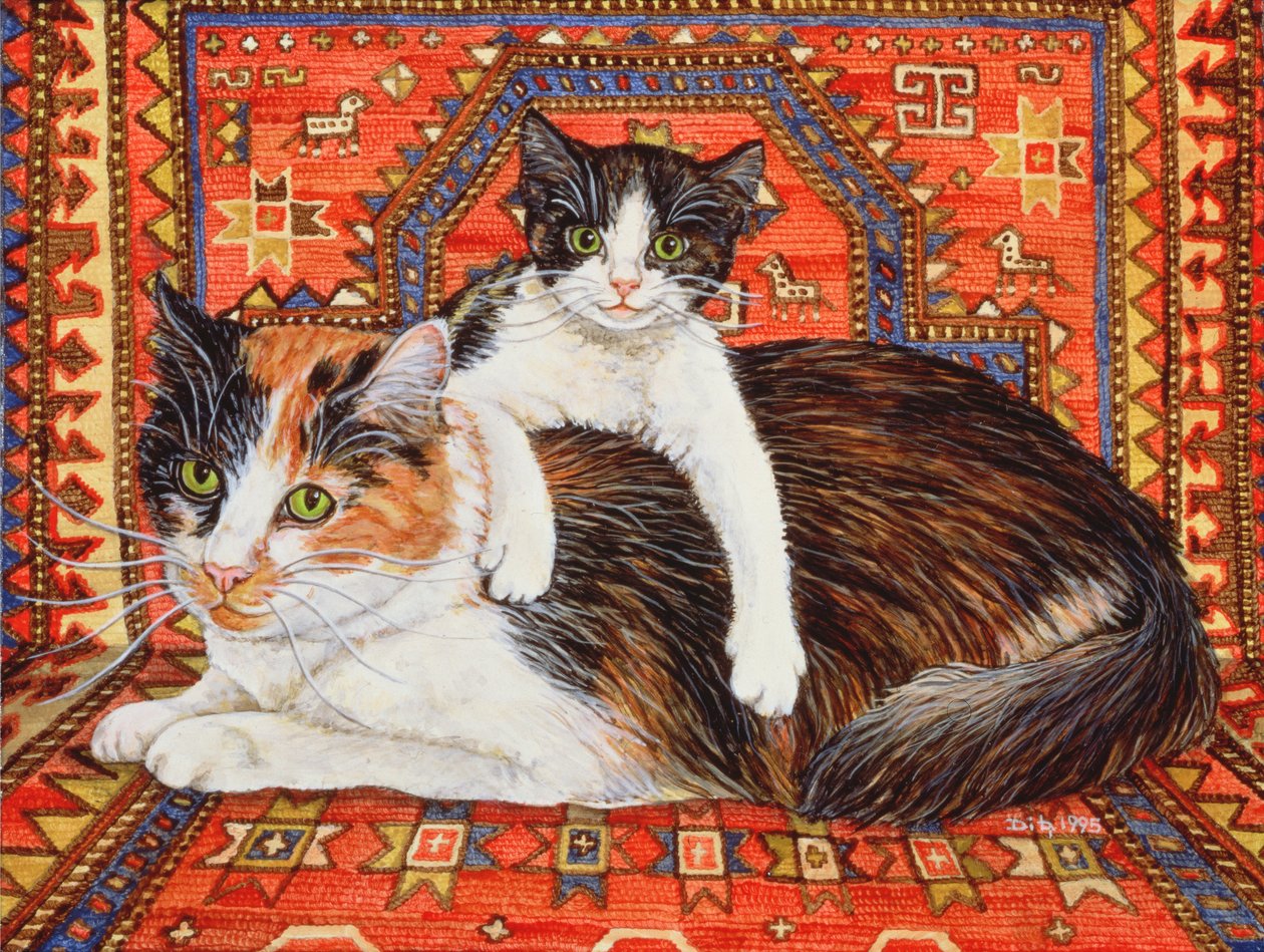 Kit-Cat-Carpet, 1995 (acrílico no painel) de Ditz