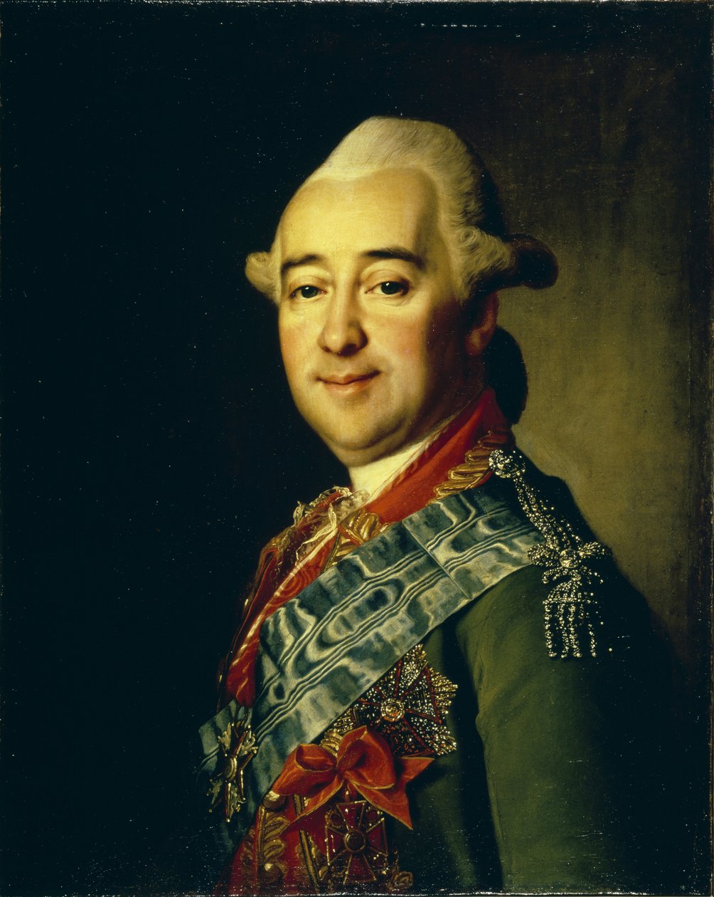 Retrato do General Mikhail Krechetnikov 1729-1793, 1770s de Dmitri Grigorievich Levitsky
