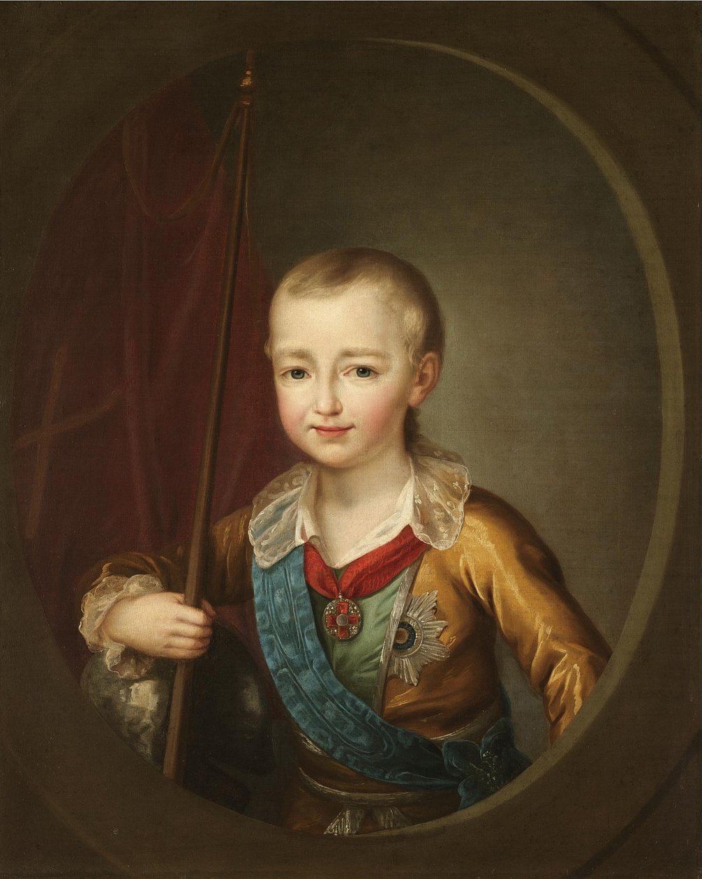 Retrato do Grão-Duque Alexander Pavlovich Alexander I como criança de Dmitri Grigorievich Levitsky