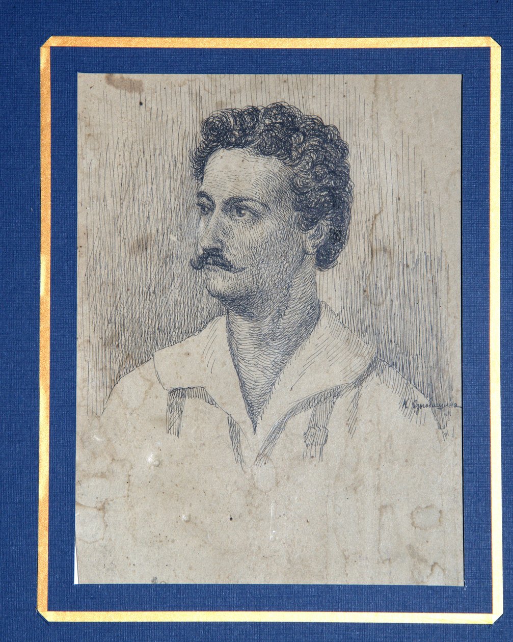 Retrato do dezembrista Sergey Krivtsov 1802-1864 de Dmitri Petrovich Oznobishin
