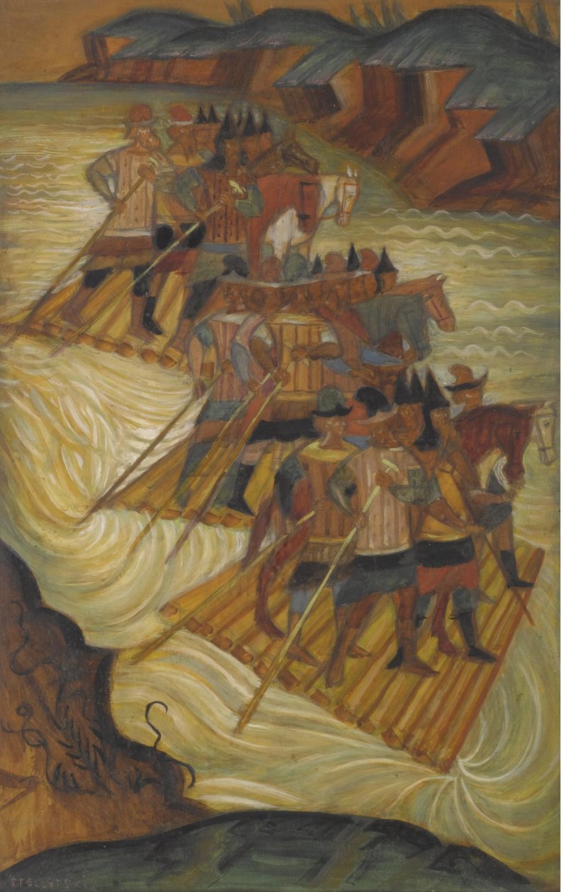 Atravessando o rio de Dmitri Semyonovich Stelletsky