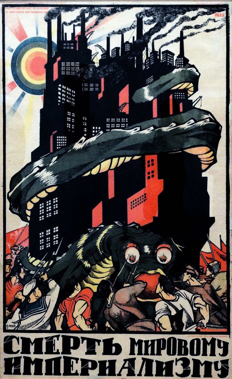 cartaz de propaganda comunista de Dmitry  Moor