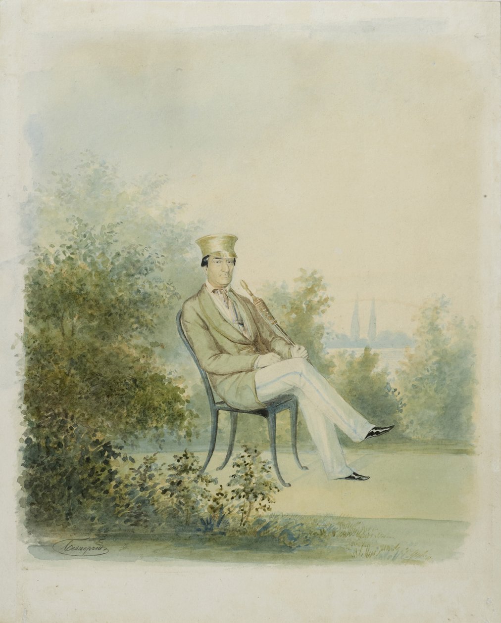 Retrato de Grigory Stepanovich Tarnovsky, final da década de 1840 de Dmitry Ivanovich Bezperchy