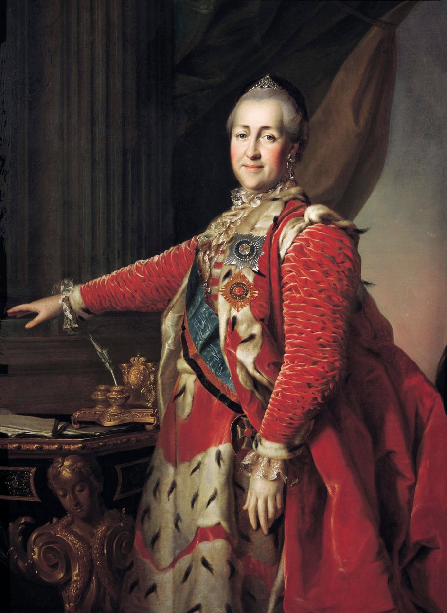 Catarina, a Grande, Imperatriz da Rússia, 1782. de Dmitri Grigorievich Levitsky