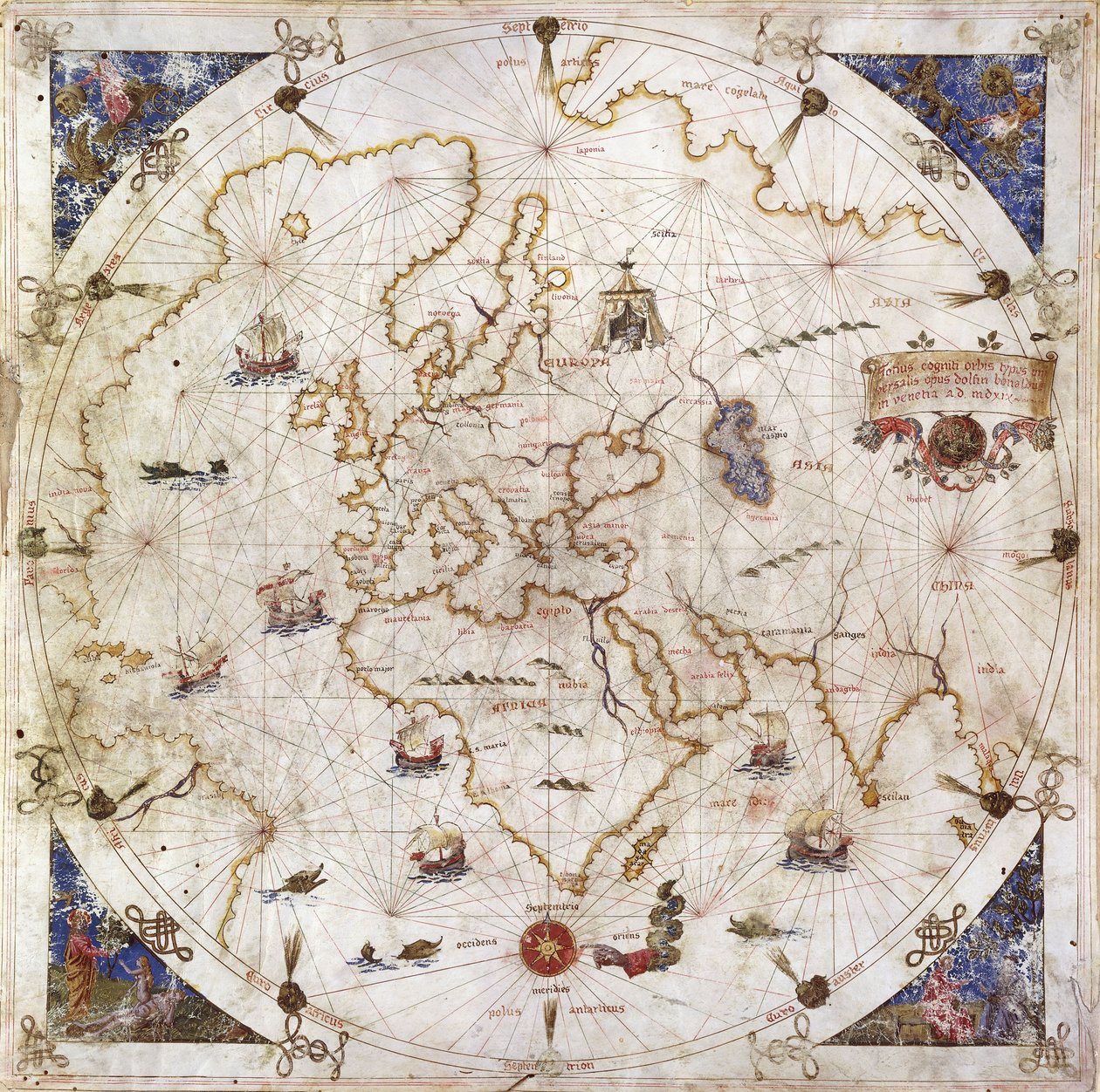 Carta Portolana do Mundo, 1519 de Dolfin Bonaldo