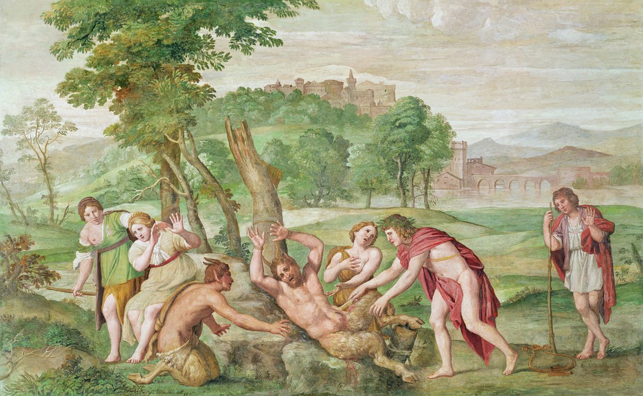 O Esfolamento dos Marsyas, c.1616-18 (afresco na tela) de Domenichino
