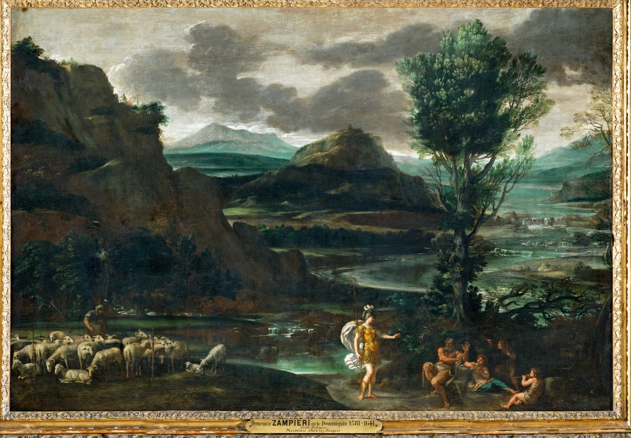 Hermínia entre os pastores ... de Domenichino (1581 1641)