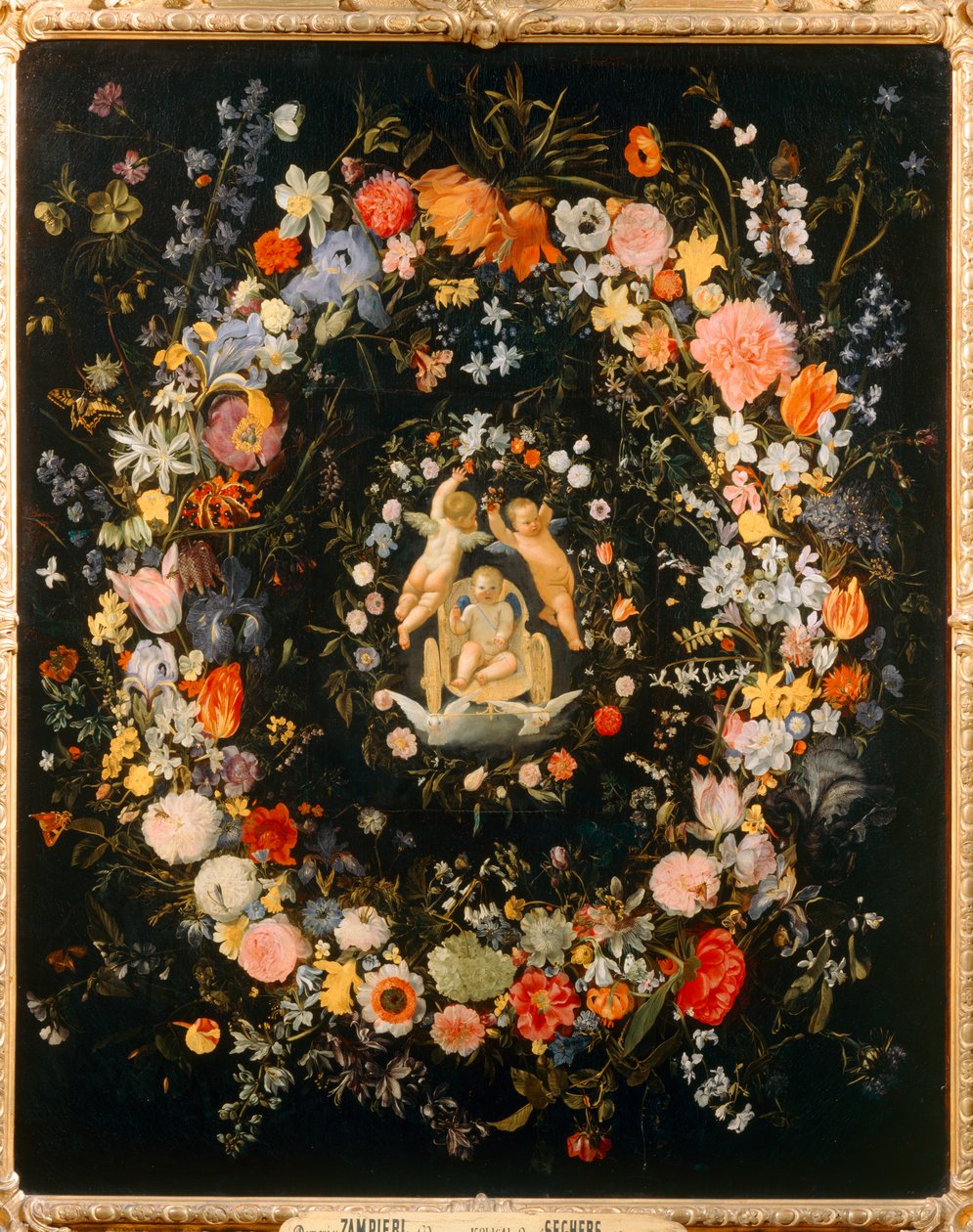 O triunfo do amor com a flor à volta ... de Domenichino (1581 1641)