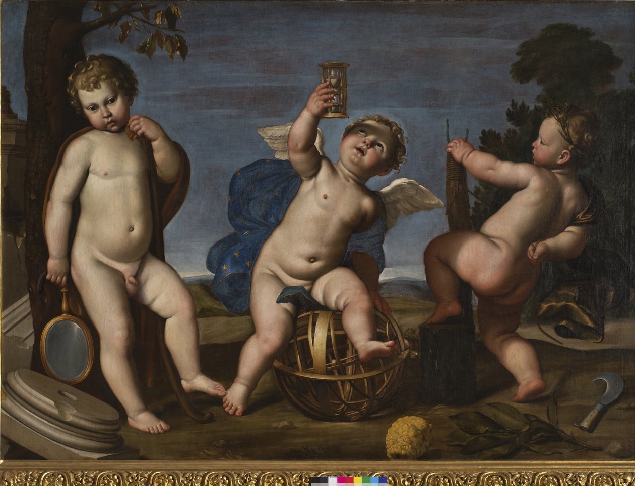 Alegoria da Agricultura, Astronomia e Arquitetura, 1620-25 de Domenichino
