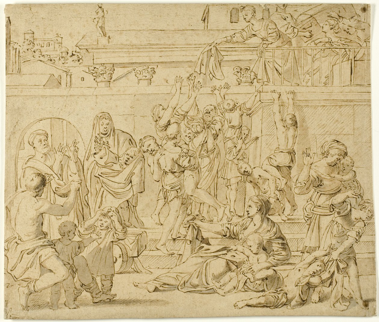Santa Cecília distribuindo esmolas aos pobres de Domenichino