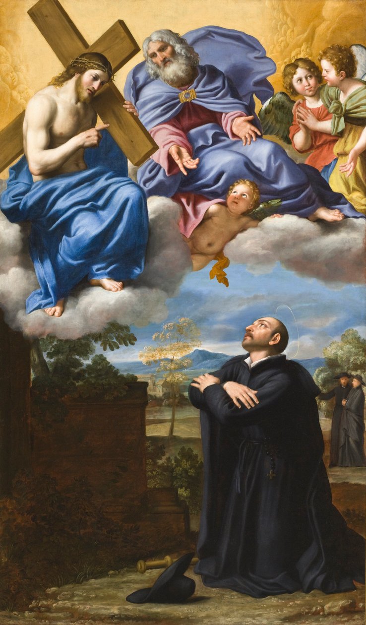 A visão de Santo Inácio de Loyola sobre Cristo e Deus Pai em La Storta de Domenichino