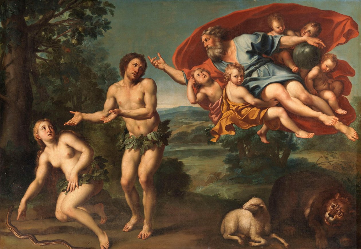 A expulsão de Adão e Eva de Domenichino