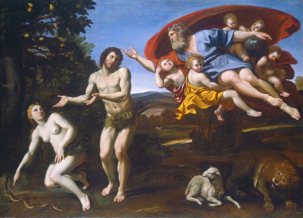 A repreensão de Adão e Eva de Domenichino