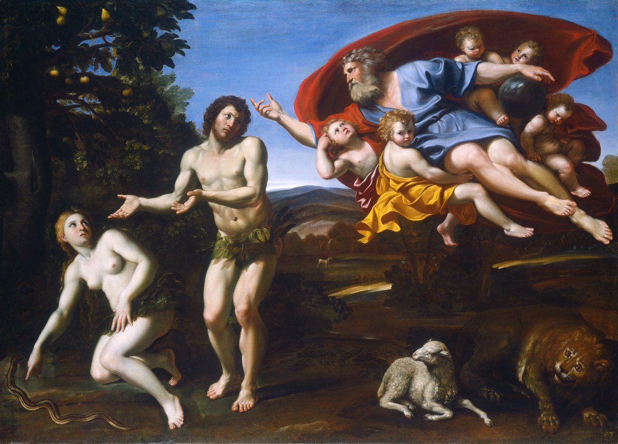 A repreensão de Adão e Eva de Domenichino