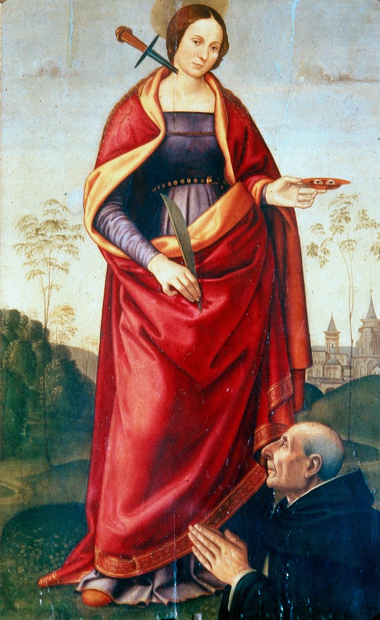 Santa Lúcia e Patrocinador de Domenico Ghirlandaio
