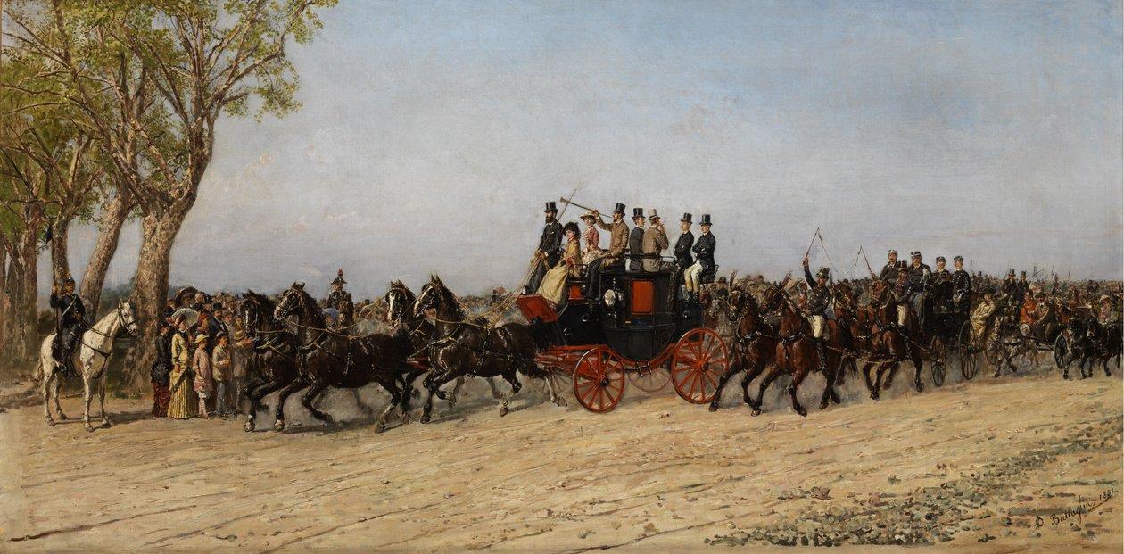 As duas filhas da régua na carruagem de Domenico Battaglia