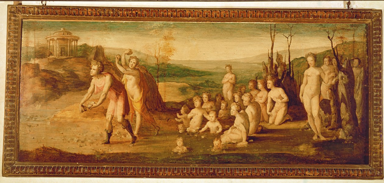 Deucalião e Pirra de Domenico di Pace Beccafumi  