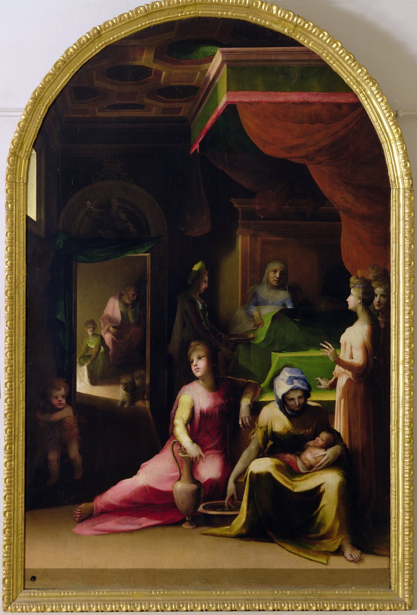 O nascimento da virgem, c.1540-43 de Domenico di Pace Beccafumi  
