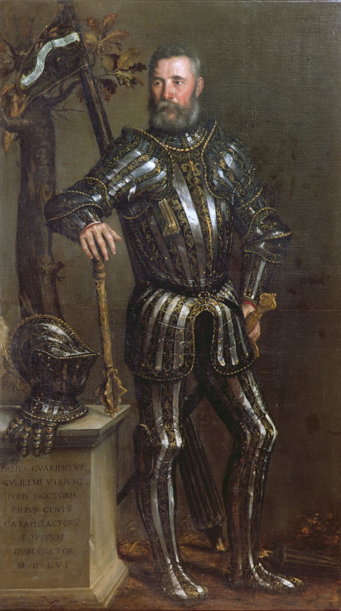 Retrato da Pase Guarienti (1500-c.63), cavaleiro veneziano e nobre de Domenico Brusasorci