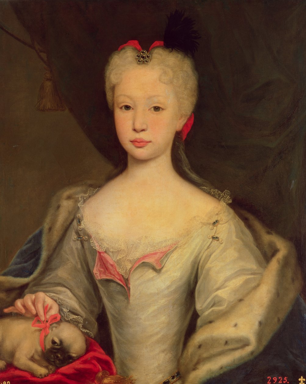 Maria Bárbara de Bragança (d.1758) Rainha da Espanha (óleo) de Domenico Dupra