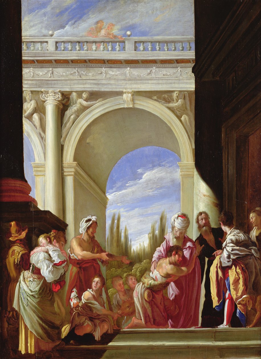 A parábola do filho pródigo de Domenico Fetti or Feti