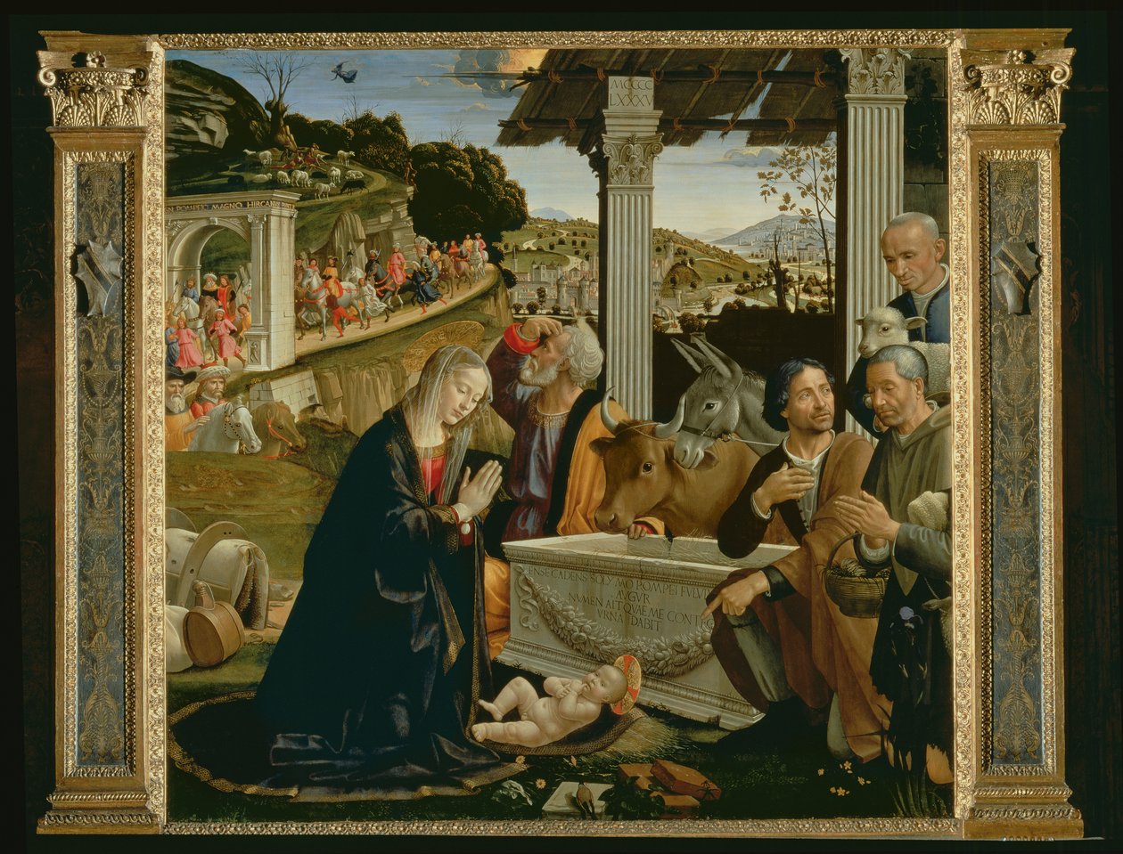 Adoração dos Pastores, 1485 (para detalhes ver 33456) de Domenico Ghirlandaio