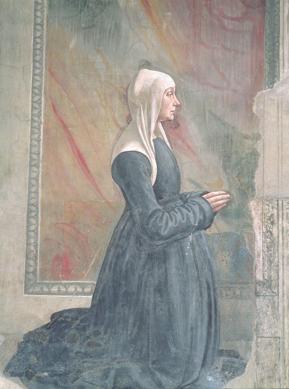 Retrato, de, um, femininas, membro, de, a, Sassetti, família, de, a, ciclo, de, st. Francis, capela sassetti, 1483 de Domenico Ghirlandaio