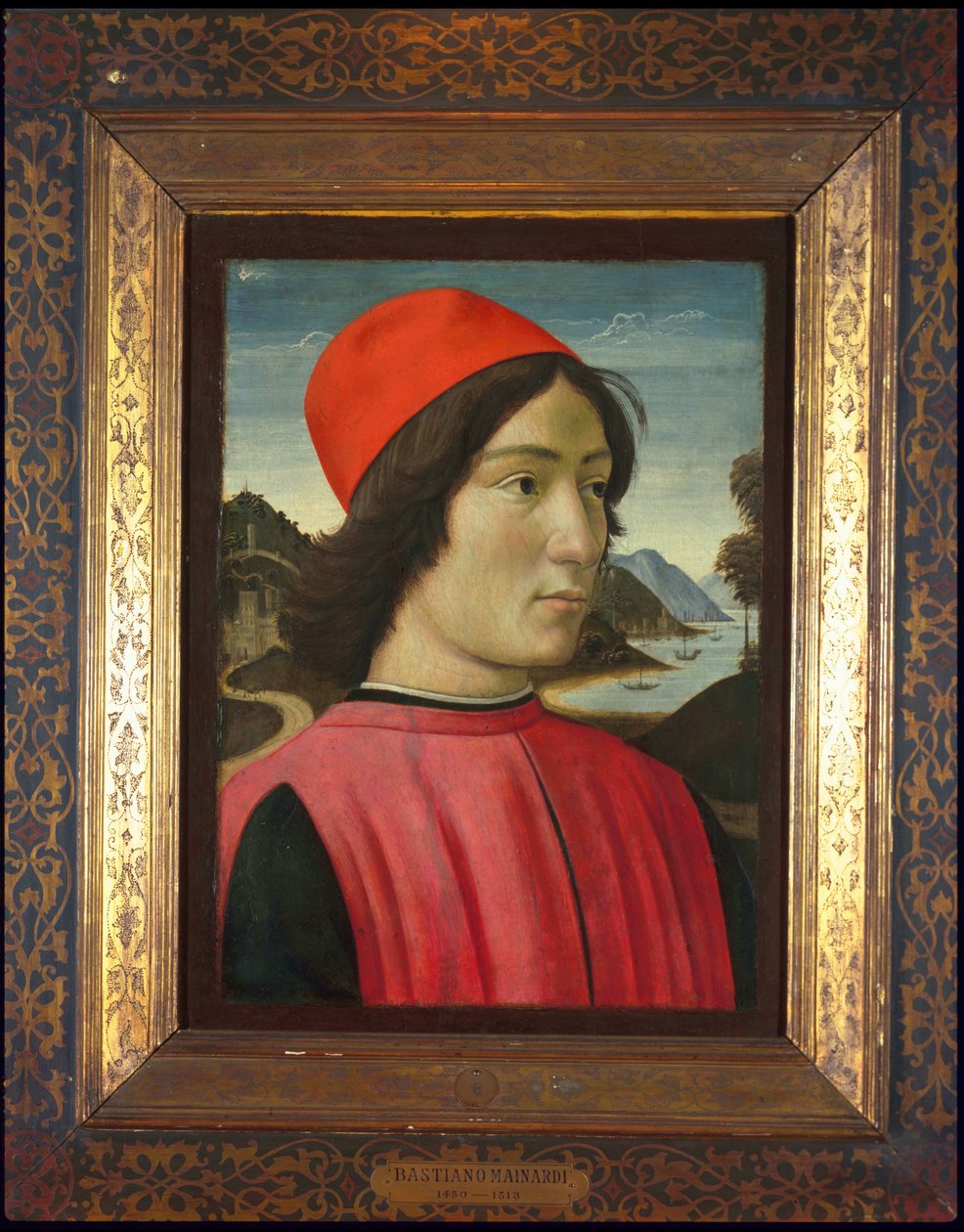 Retrato de um homem, c.1490 (têmpera no painel) de Domenico Ghirlandaio
