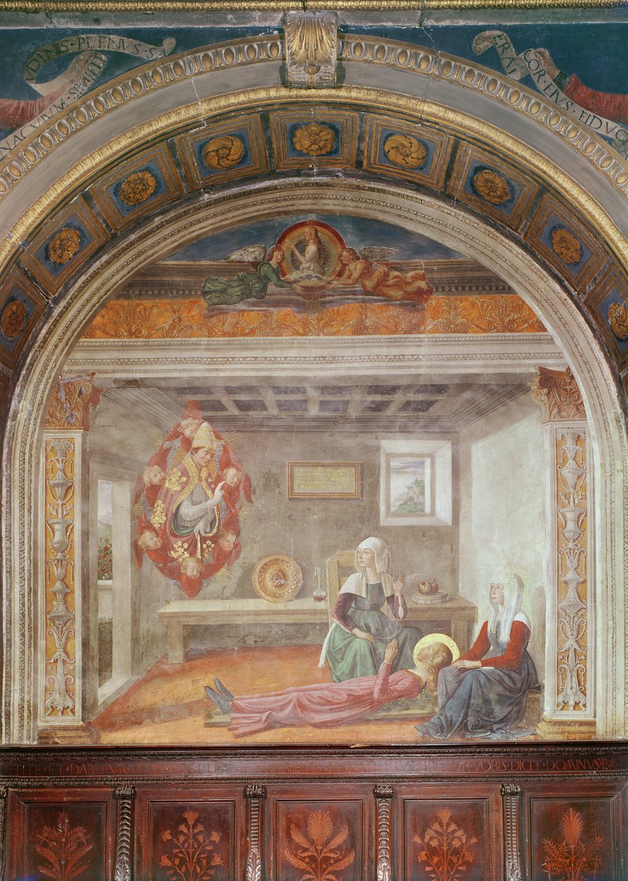 A visão de São Fina de São Gregório, antes de 1485 de Domenico Ghirlandaio