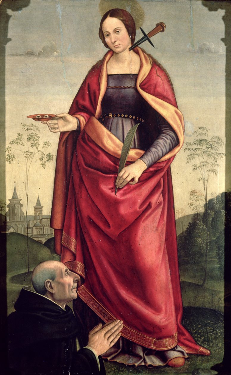 St. Lucy e um doador de Domenico Ghirlandaio