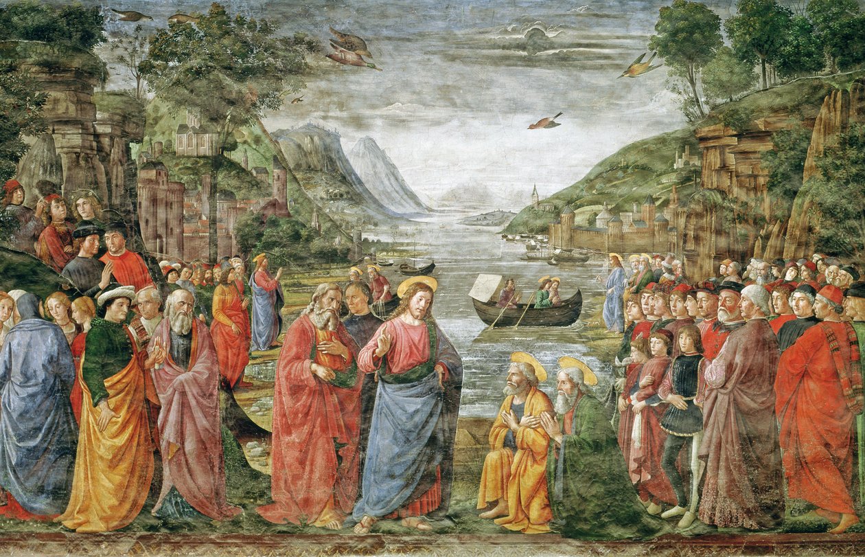 O chamado de SS. Pedro e André, 1481 de Domenico Ghirlandaio