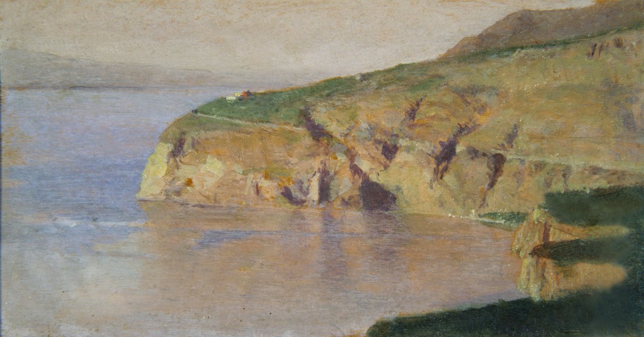 Paisagem de Sorrento (óleo sobre madeira) de Domenico Morelli