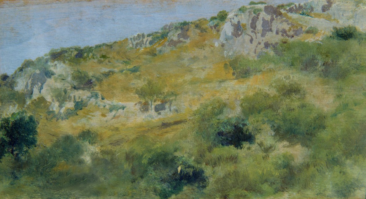 Paisagem de Sorrento (óleo sobre madeira) de Domenico Morelli