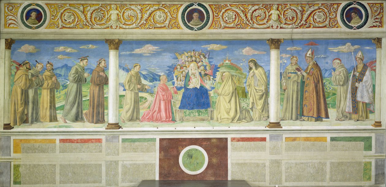 Virgem cercada de doadores e santos, 1503 de Domenico Morone