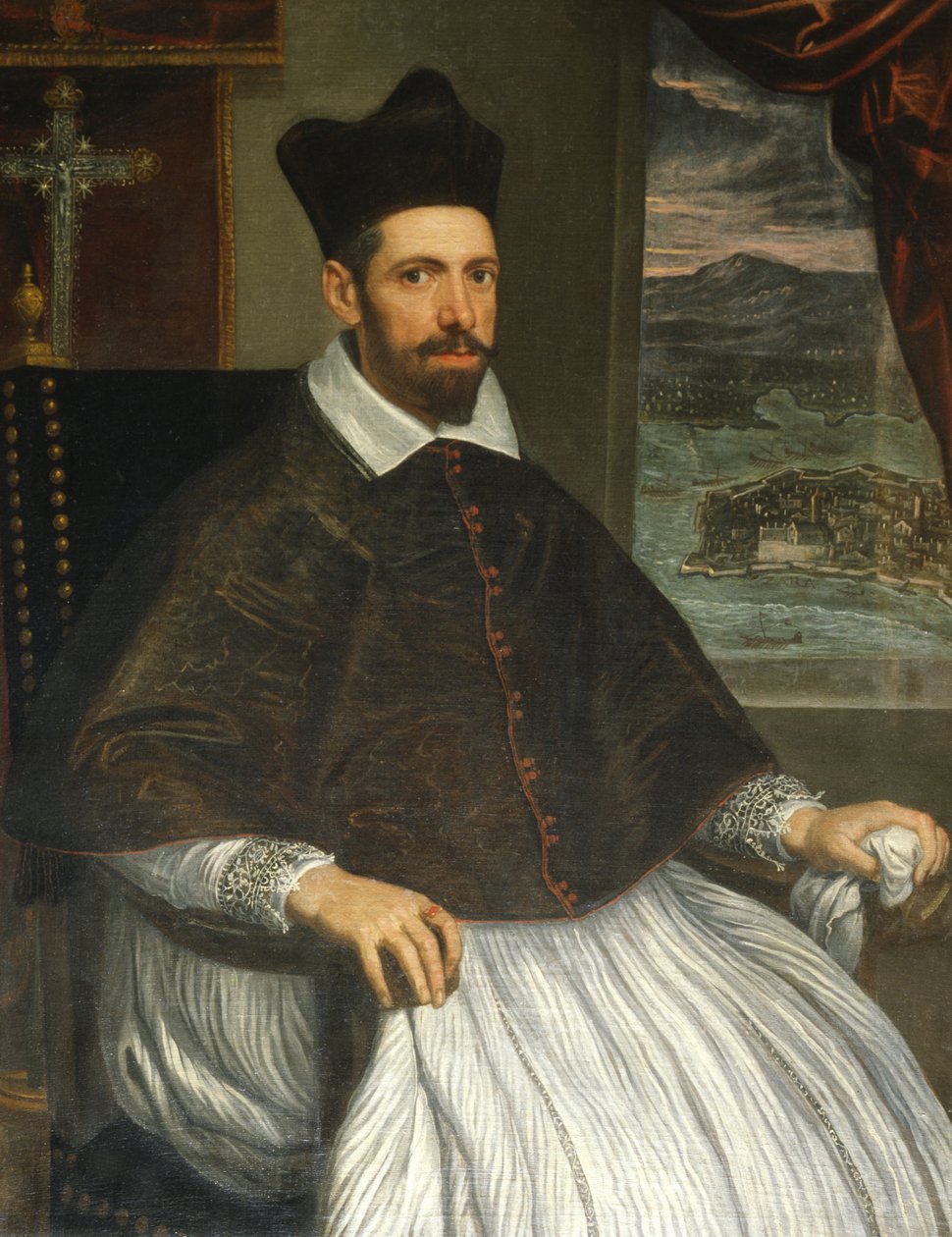 Retrato de Luca Stella, Arcebispo de Zadar de Domenico Robusti Tintoretto