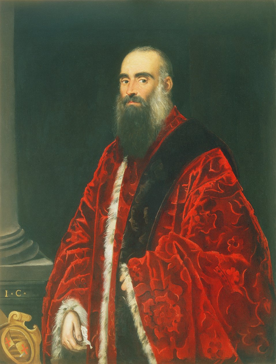 Retrato de um Procurador Contarini, provavelmente Giovanni Paolo Contarini (d.1604) de Domenico Robusti Tintoretto