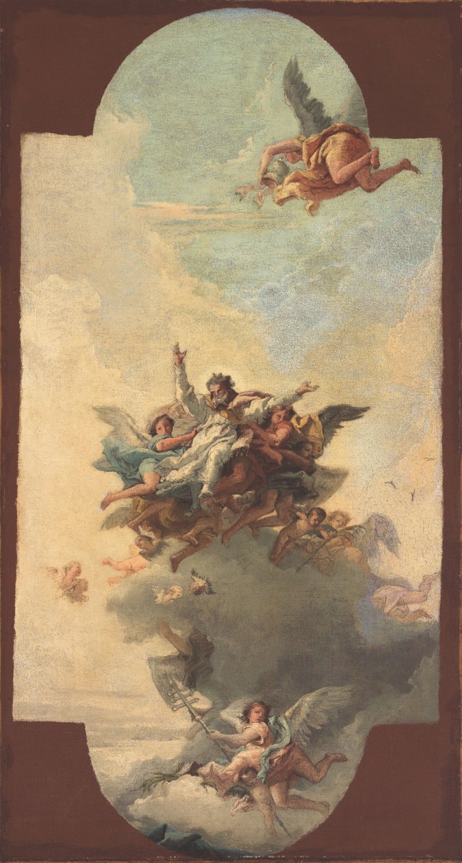 A apoteose de um papa e mártir de Domenico Tiepolo