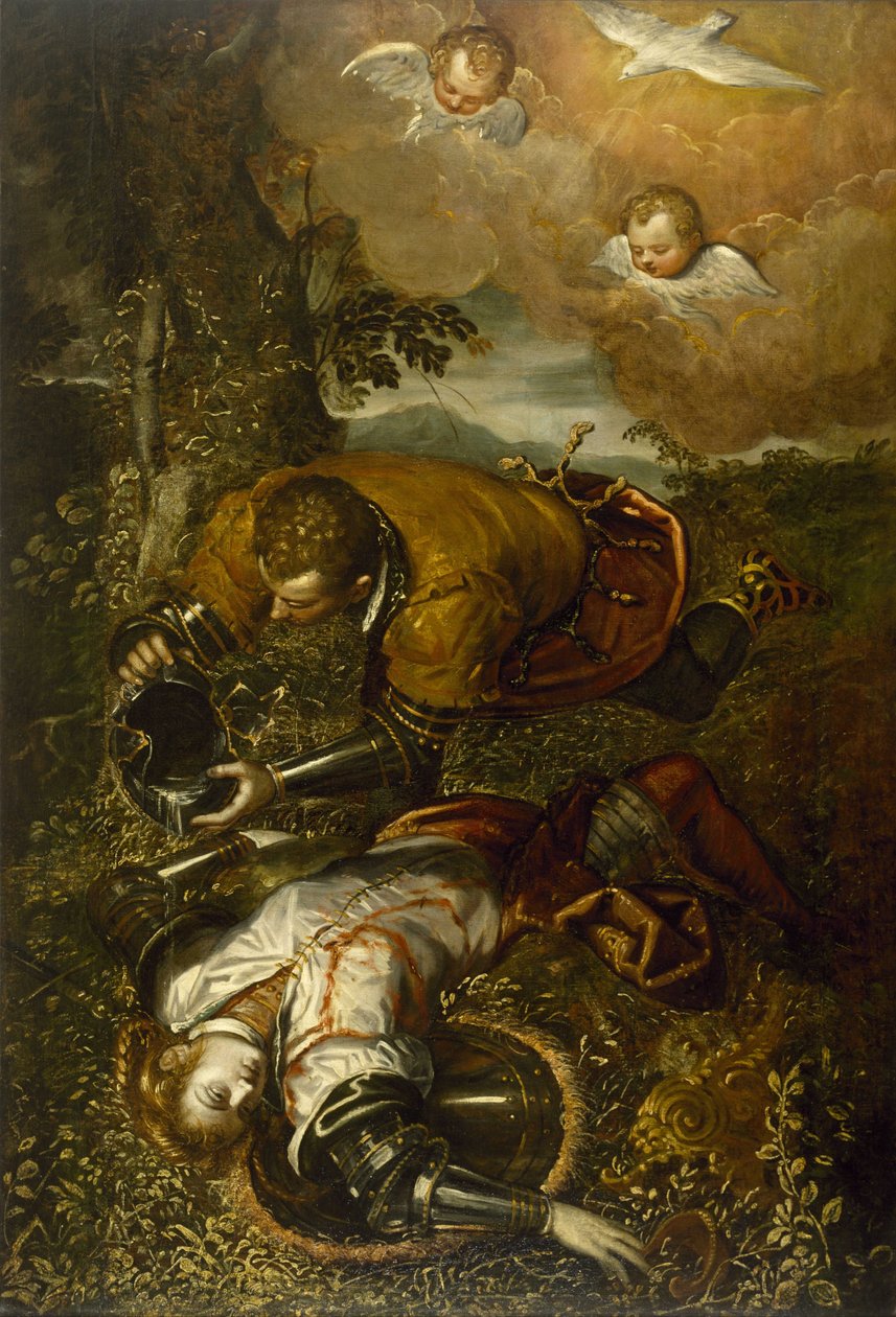Tancredo Batizando Clorinda de Domenico Robusti Tintoretto
