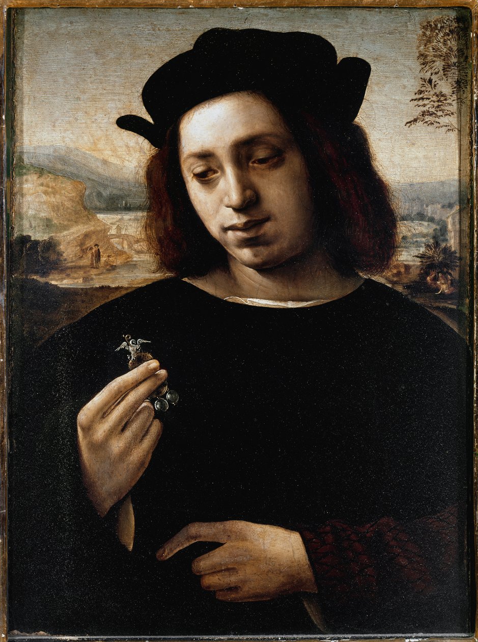 Retrato do Homem, conhecido como o Ouro - óleo sobre tela de Domenico Ghirlandaio