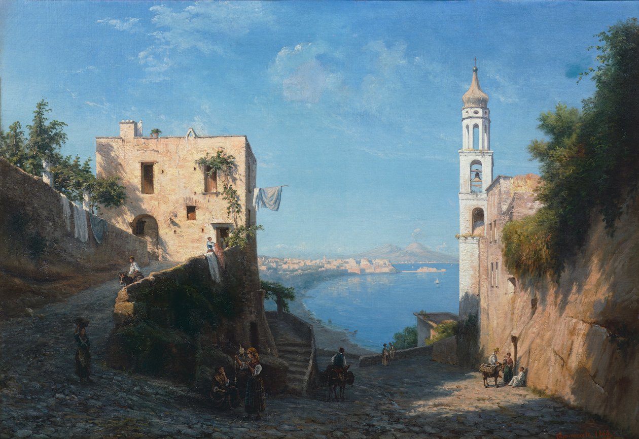 Vista de Posillipo da Igreja de Santa Ana de Domenico Ammirato