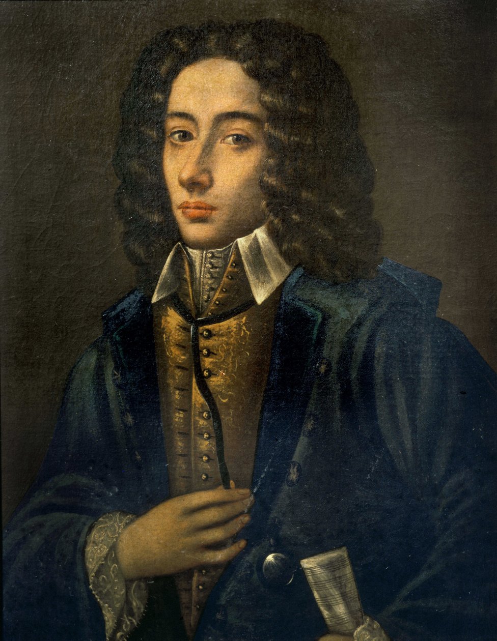 Retrato de Giovanni Battista Pergolesi (Jean Baptiste Pergolese, Jean-Baptiste) (1710 - 1736). Óleo sobre madeira por Domenico Antonio Vaccaro. Conservatório de Nápoles. Giovanni Battista Pergolesi pintura de Domenico Antonio Vaccaro Conservatório de Nápol de Domenico Antonio Vaccaro