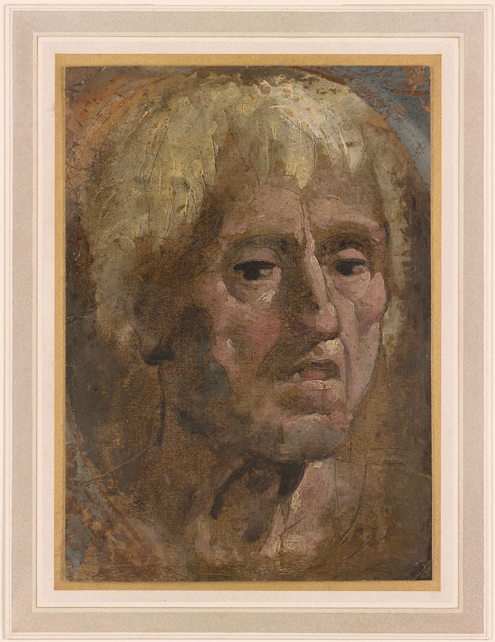 Beccafumi - Cabeça de um velho com a boca aberta, 1535 de Domenico Beccafumi