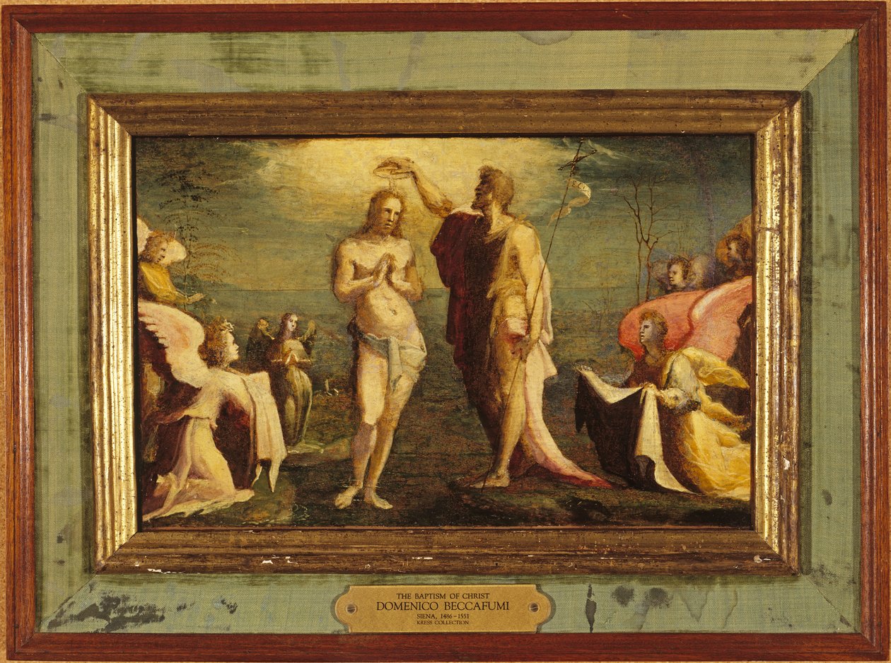 Beccafumi - O Batismo de Cristo, 1528 de Domenico Beccafumi