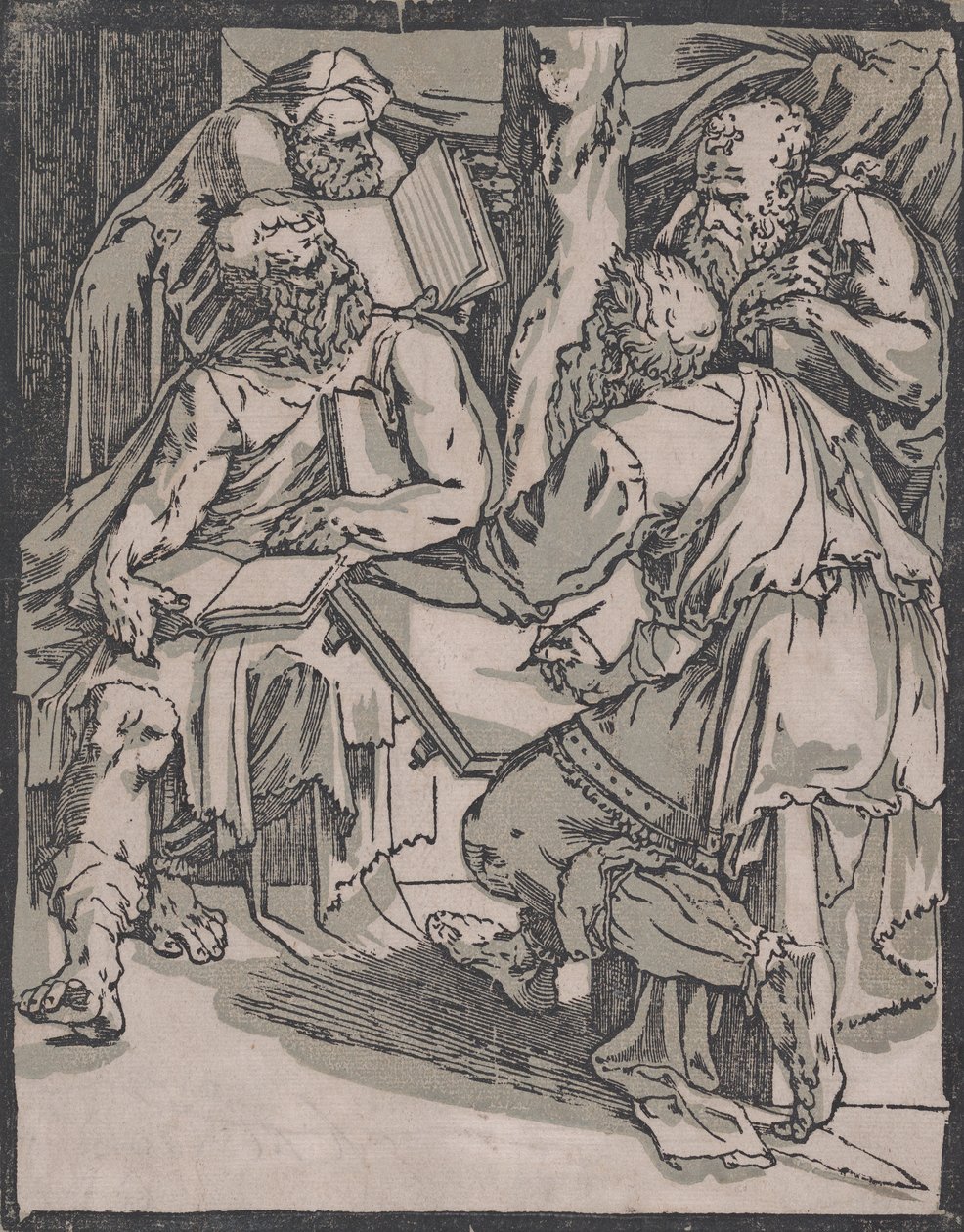 Quatro Doutores da Igreja, ca. 1540-1550. de Domenico Beccafumi