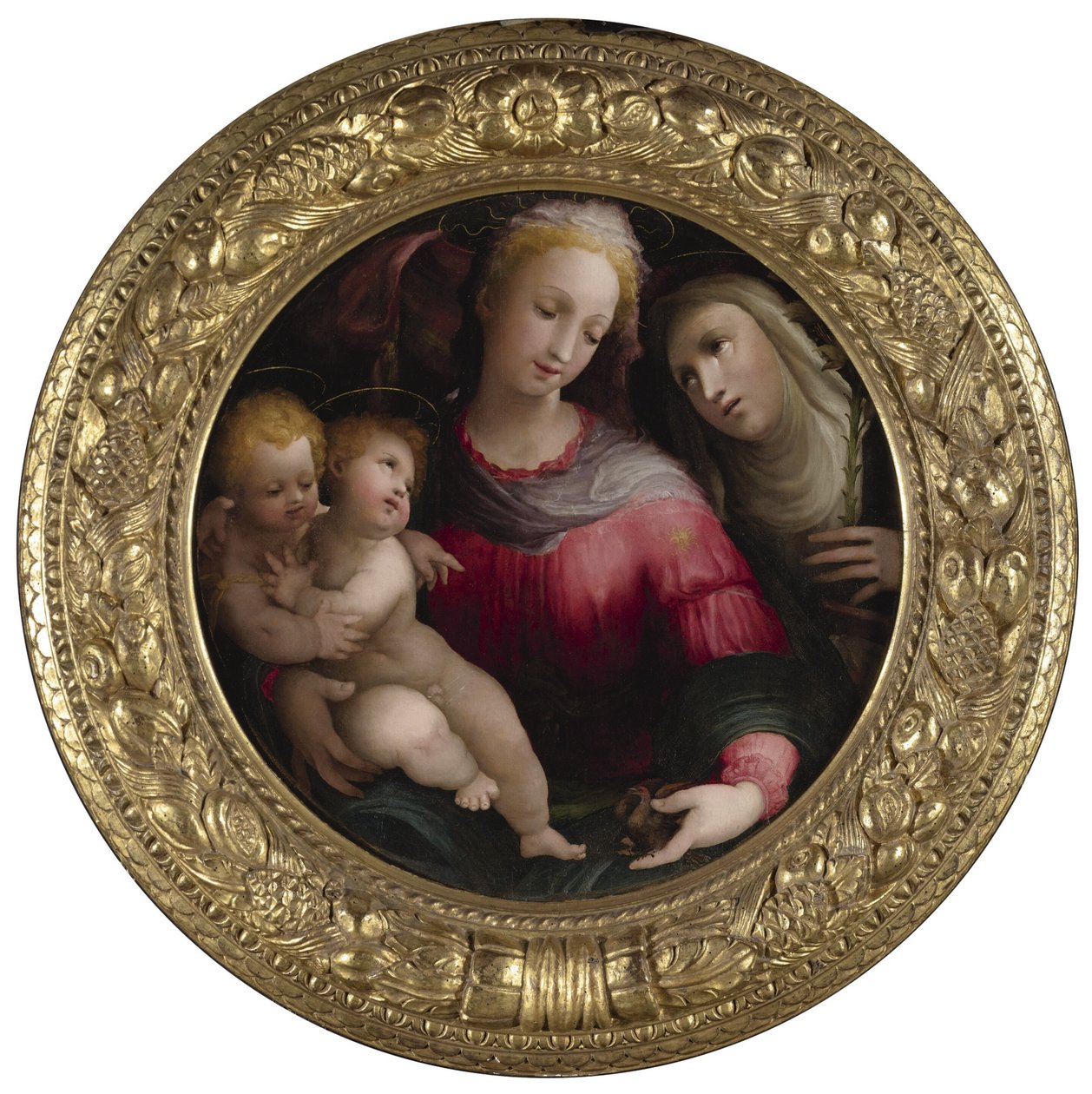 Nossa Senhora com o menino São João Batista e Santa Catarina de Siena de Domenico Beccafumi