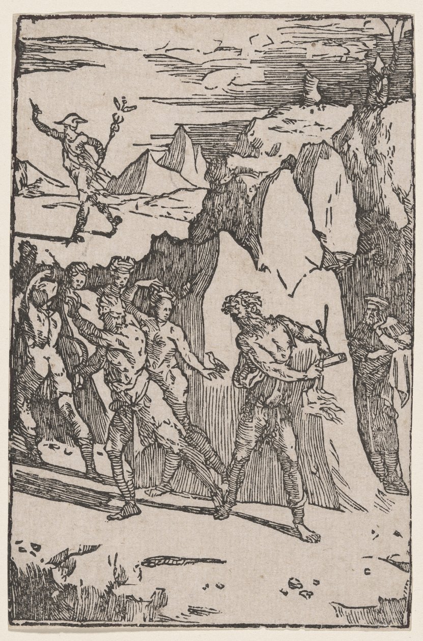 Os metais que fogem de Vulcano de Domenico Beccafumi