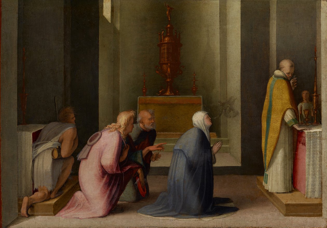 A comunhão milagrosa de Santa Catarina de Sena de Domenico Beccafumi