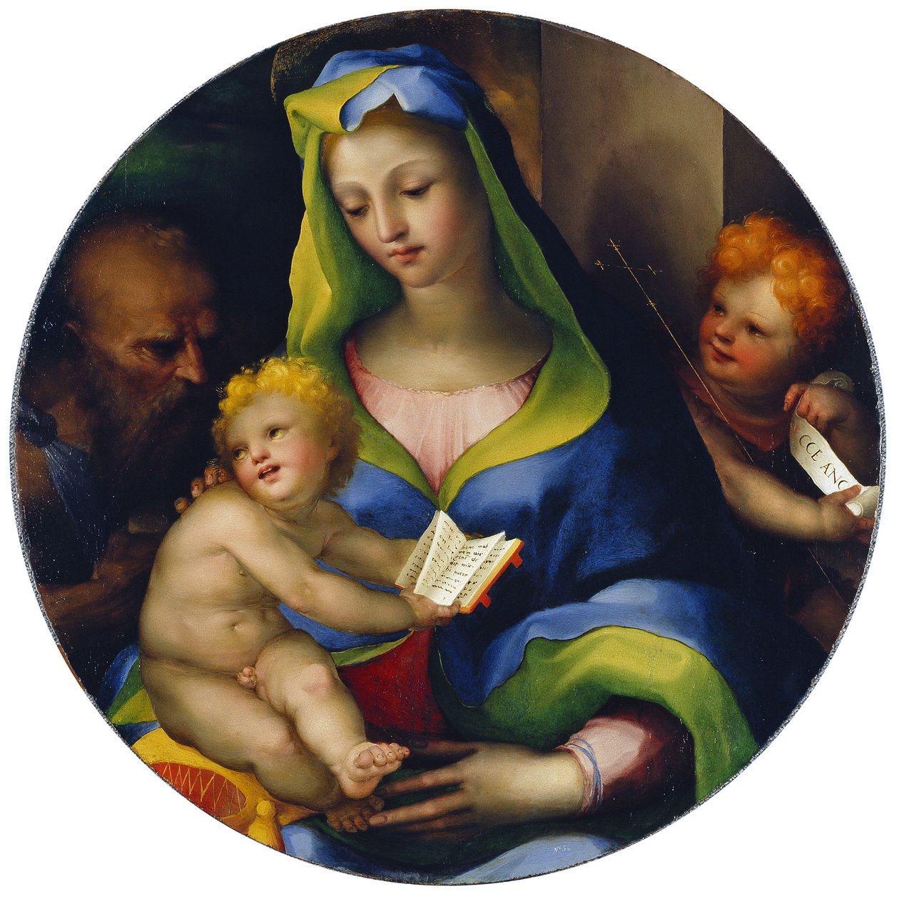 A Virgem e o Menino com o Menino São João e São. Jerónimo de Domenico Beccafumi