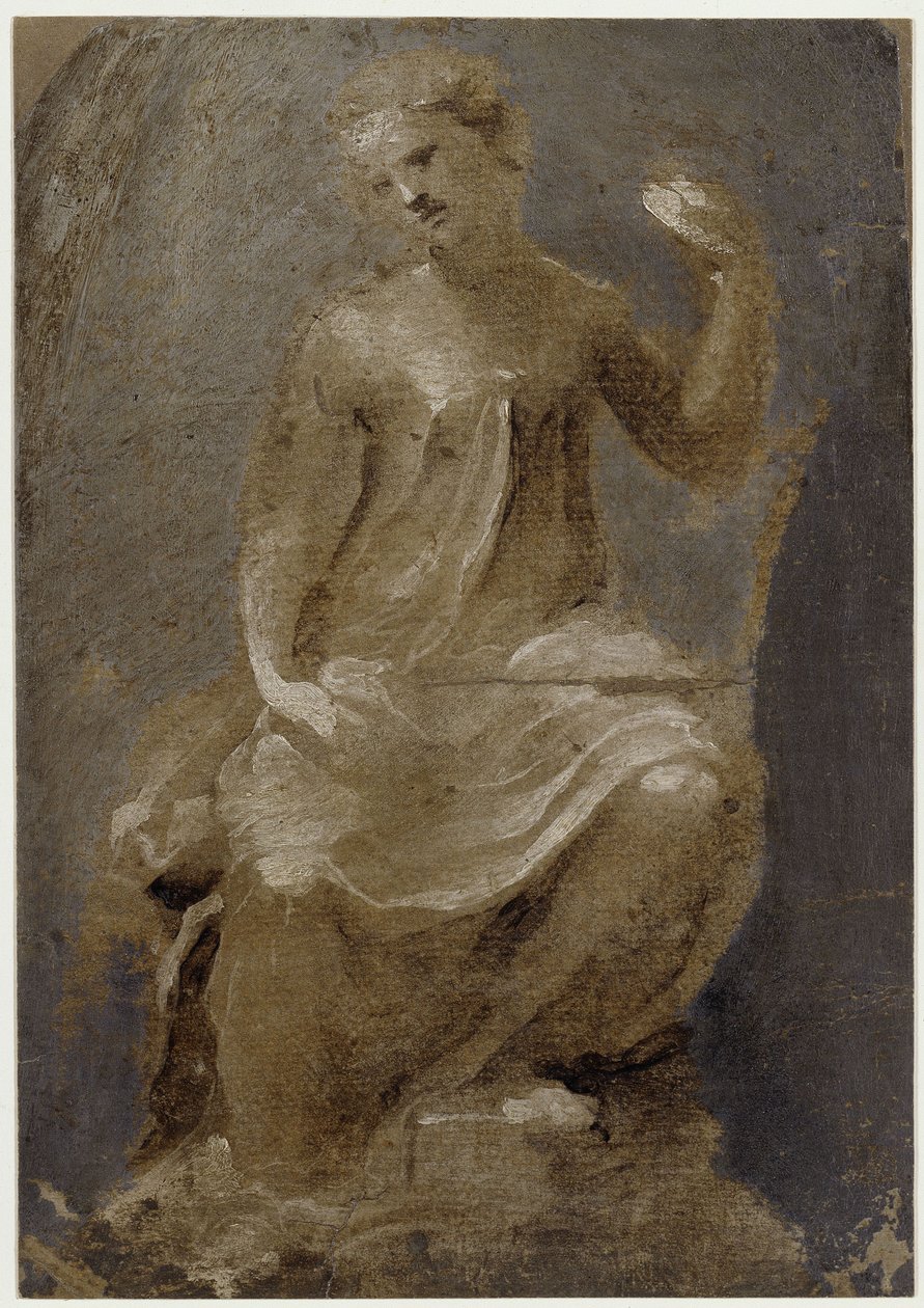 Figura feminina entronizada (Amor Patriae) de Domenico Beccafumi