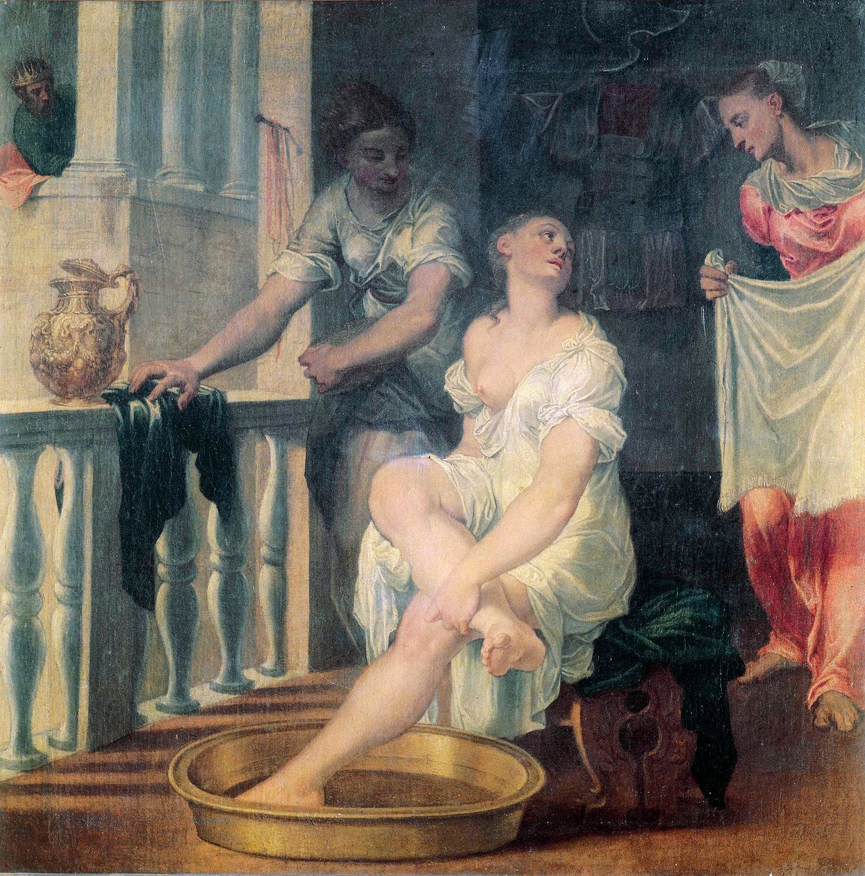 Bathsheba no banho dela de Domenico Brusasorci